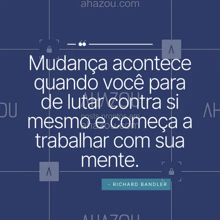 posts, legendas e frases de terapias complementares para whatsapp, instagram e facebook: 🌀 Richard Bandler, cofundador da PNL, nos lembra que aceitar nossa mente é o primeiro passo para a transformação. Pare de se sabotar e comece a alinhar seus pensamentos com seus objetivos.
👉 Salve e compartilhe com quem precisa dessa mensagem!
#PNL #Hipnoterapia #RichardBandler #MudançaPositiva #Motivação