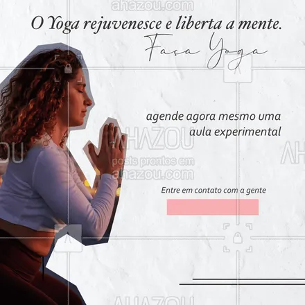 posts, legendas e frases de yoga para whatsapp, instagram e facebook: Agende uma aula experimental gratuita. Veja qual é o melhor horário para você e entre em contato com a gente.
#AhazouSaude #yogalife #yoga #namaste #yogainspiration #AhazouSaude 