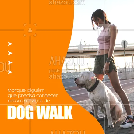 posts, legendas e frases de dog walker & petsitter para whatsapp, instagram e facebook: Conhece alguém que tem um cãozinho que precisa dar uma volta e sair da rotina de ficar em casa? Marque essa pessoa aqui para que ela conheça os nossos serviços e pacotes de passeio para pet. 🐶 #AhazouPet  #dogsofinstagram   #dogtraining  #petsitting   #dogwalkersofinstagram  #dogdaycare  #doglover  #dogsitter  #dogwalker 