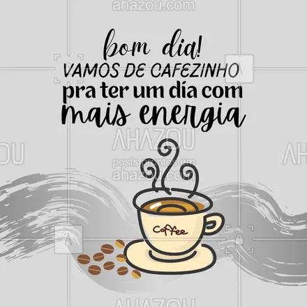 posts, legendas e frases de cafés para whatsapp, instagram e facebook: Vem pra cá começar o dia daquele jeito! toda a energia que você precisa em um copo. ☕ #ahazoutaste #coffee #café #colorahz #ahazoutaste 