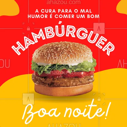 posts, legendas e frases de hamburguer para whatsapp, instagram e facebook: Termine sua noite com tudo o que você tem direito: um hambúrguer bem gostoso e suculento! 🍔😋
#ahazoutaste #hamburgueria  #hamburgueriaartesanal  #burgerlovers  #burger  #artesanal 