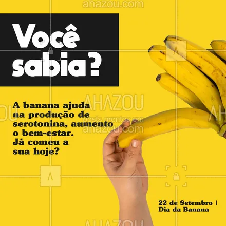 posts, legendas e frases de hortifruti para whatsapp, instagram e facebook: Aproveite o dia da banana para garantir sua dúzia com aquele descontinho! 😉🍌
#banana #diadabanana #ahazoutaste  #hortifruti  #frutas  #mercearia 
