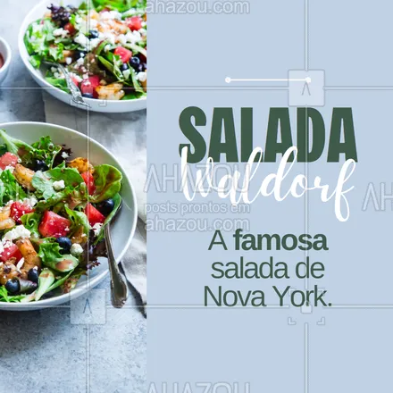 posts, legendas e frases de saudável & vegetariano para whatsapp, instagram e facebook: A salada Waldorf é um clássico de verão. Com ingredientes que trazem refrescância e leveza ao prato, é perfeita para os dias mais quentes. 
🥬Segue os ingredientes:
2 maçãs verdes
1 talo de salsão
¼ de xícara (chá) de nozes
2 limões
¼ de xícara (chá) de iogurte natural
¼ de xícara (chá) de maionese caseira
2 colheres (sopa) de azeite
sal e pimenta-do-reino moída na hora a gosto
folhas de salsa crespa para decorar
🥬Modo de preparo:
1. Lave e seque as maçãs, o talo de salsão e a salsa crespa.
2. Para o molho, em uma tigela pequena, misture o iogurte com a maionese, o azeite e o caldo de 1 limão. Tempere com sal e pimenta-do-reino a gosto. Reserve.
3. Corte as maçãs ao meio; tire as sementes e fatie cada metade em meias-luas finas, ou da maneira que achar melhor. Coloque-as em uma tigela e regue com o caldo do outro limão para evitar o escurecimento delas. Descarte as folhas, corte o talo do salsão em fatias finas e misture à maçã. Pique as nozes grosseiramente e reserve.
4. Montagem: no centro de cada prato disponha as fatias de maçã e salsão; regue com o molho e salpique com as nozes picadas e as folhas de salsa crespa. Sirva a seguir😀.
#saladaWaldorf #NY #receitas #ahazoutaste #crueltyfree  #fit   #vegetariano  #veggie 