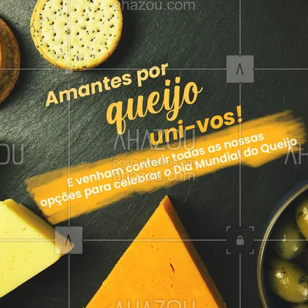 posts, legendas e frases de açougue & churrasco para whatsapp, instagram e facebook: Quem ama queijo sabe que nunca é demais ter queijo em casa, não é mesmo? ??
. 
?(nome do estabelecimento)? 
☎️ (inserir contato/whatsapp) 
? (inserir endereço) 
⏰ (inserir horário de funcionamento) 

 #AhazouTaste #DiaMundialdoQueijo #QueijoCoalho #Queijo #Churrasco #Churras #Promoção #Açougue