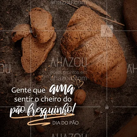 posts, legendas e frases de padaria, cafés para whatsapp, instagram e facebook: Aproveite o dia do pão para comer vários pães quentinhos! 😍
#pao #paoquentinho #ahazoutaste  #padaria #diadopao  #bakery 