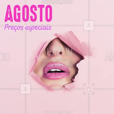posts, legendas e frases de maquiagem, revendedoras para whatsapp, instagram e facebook: Preços especiais para agosto, aproveite. #ahazou #maquiagem #make #beauty