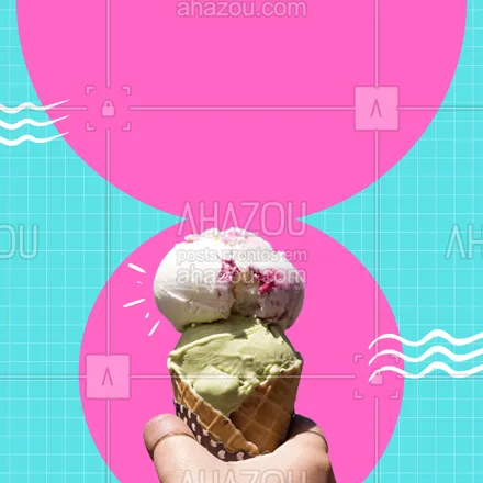 posts, legendas e frases de gelados & açaiteria para whatsapp, instagram e facebook: Na compra de ___ bolas de sorvete de qualquer sabor, você ganha a outra de graça 🤤, essa promoção é por tempo limitado, então corra e venha aproveitar! #sorvete #ahazoutaste #sorveteria #promoção