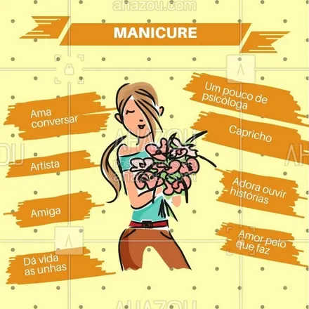 posts, legendas e frases de manicure & pedicure para whatsapp, instagram e facebook: Curte aqui se você também ama a sua manicure! #manicure #ahazou #engracado #meme #divertido 