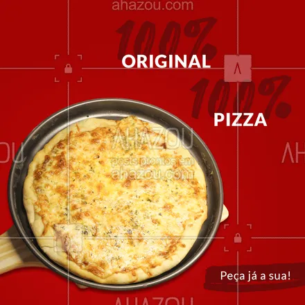 posts, legendas e frases de pizzaria para whatsapp, instagram e facebook: Uma pizza artesanal da massa ao molho é uma pizza 100% original! ? Peça agora a sua ? (inserir telefone) ?? #pizzaartesanal #artesanal #ahazoutaste #pizzaria #pizza #pizzalovers