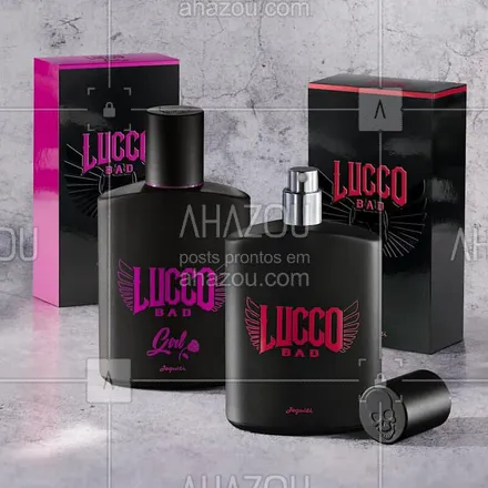 posts, legendas e frases de revendedoras, jequiti para whatsapp, instagram e facebook: Quem não quer um Bad Love desses? Lucas Lucco trouxe para a Jequiti dois novos perfumes que refletem toda a loucura de um amor intenso! Fale com uma consultora ou acesse http://bit.ly/luccobadjqt para viver essa paixão desajuizada. @lucaslucco
⠀
⠀
#LucasLucco #LuccoBad #LuccoBadGirl #BadBoy #BadGirl #PerfumeDasEstrelas