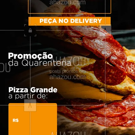 posts, legendas e frases de pizzaria para whatsapp, instagram e facebook: Estamos atendendo com todas as medidas protetivas via Delivery!
Peça sua Pizza agora mesmo ♥

#pizza #ahazou #quarentena #delivery
