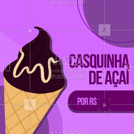 posts, legendas e frases de gelados & açaiteria para whatsapp, instagram e facebook: Alô galera que ama uma promoção de açaí! Venha provar a melhor casquinha de açaí da região! 💜
#ahazoutaste #açaí  #açaíteria  #gelados #casquinha #casquinhadeacai #acainacasquinha #AçaíLovers
