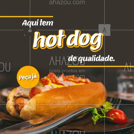 posts, legendas e frases de hot dog  para whatsapp, instagram e facebook: Para os amantes de um bom hot dog.
Não deixe de experimentar o nosso maravilho e completo.
Peça já e se apaixone em cada mordida.
#ahazoutaste #hotdog  #cachorroquente  #hotdoglovers  #hotdoggourmet  #food 