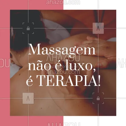 posts, legendas e frases de massoterapia para whatsapp, instagram e facebook: Dizem que massagem é coisa de rico, eu digo que massagem é coisa de quem ama se cuidar! 
#massagem #esteticacorporal #ahazou #beleza