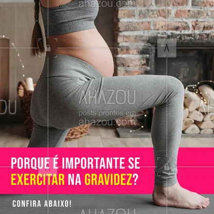 posts, legendas e frases de personal trainer para whatsapp, instagram e facebook: Os benefícios são enormes, não so na gestação, mas esse por ser um período delicado, se torna ainda mais importante a prática de exercícios físicos, um hábito que muitos obstretas recomendam. Melhor fluxo sanguínio cerebral, respiração  e batimentos cardiácos controlados, corpo menos tensionado, controle de ansiedade, controle da pressao arterial, e por ai vai.
Consulte um especialista na área e, com ele, monte um cronograma de exercícios, é muito importante para a saúde! 
#AhazouSaude #boratreinar  #nopainnogain  #personal  #personaltrainer 