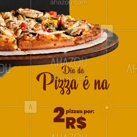posts, legendas e frases de pizzaria para whatsapp, instagram e facebook: Corre e aproveite que essa promoção é até o dia da pizza é esse preço está irresistível, peça pelo WhatsApp? (00) 0000-00000! #ahazoutaste #promoção #diadapizza #delivery #pizza #pizzaria