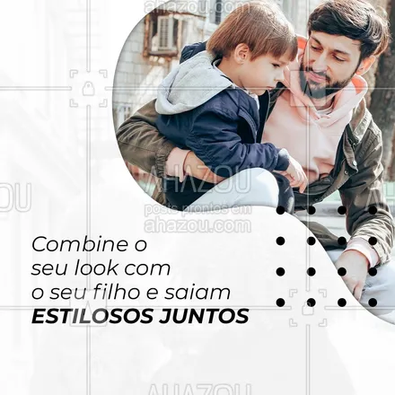 posts, legendas e frases de moda feminina, moda masculina, moda infantil, assuntos variados de Moda para whatsapp, instagram e facebook: Você já pode combinar o seu estilo com o seu filho desde já. Conheça nossas opções: (inserir contato) 📱.

#TalPaiTalFilho #AhazouFashion #ModaMasculina #ModaInfantil #PaieFilha #Combinação #Moda 
