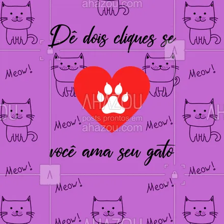 posts, legendas e frases de assuntos variados de Pets para whatsapp, instagram e facebook:  É muito amor! #gato #ahazou #pets