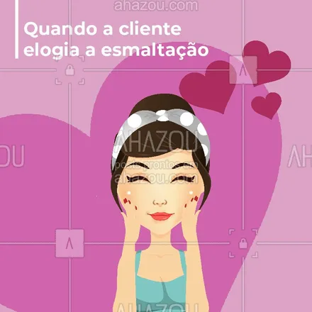 posts, legendas e frases de manicure & pedicure para whatsapp, instagram e facebook: Eu amo! ? #clientes #ahazou #beleza #salaodebeleza #manicure #Unhas