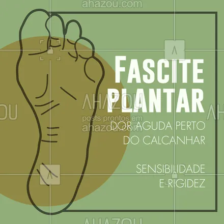 posts, legendas e frases de fisioterapia para whatsapp, instagram e facebook: A fascia plantar é o tecido que se estende na sola do pé e liga o calcanhar aos dedos. A inflamação desse tecido é chamada de fascite plantar e pode ser desenvolvida por estresse ou esforço excessivo! Outros fatores que podem causar a fascite são: calçados inadequados, sobrepeso, corridas longas e pés com anormalidades. #fisioterapia #ahazoufisioterapia #fasciteplantar #pés