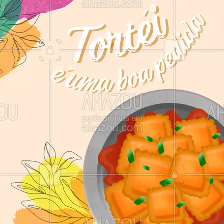 posts, legendas e frases de cozinha italiana para whatsapp, instagram e facebook: Bateu a fome? Experimente nosso Tortéi. #tortei #cozinhaitaliana #ahazoutaste #comidaitaliana #pasta #massas 