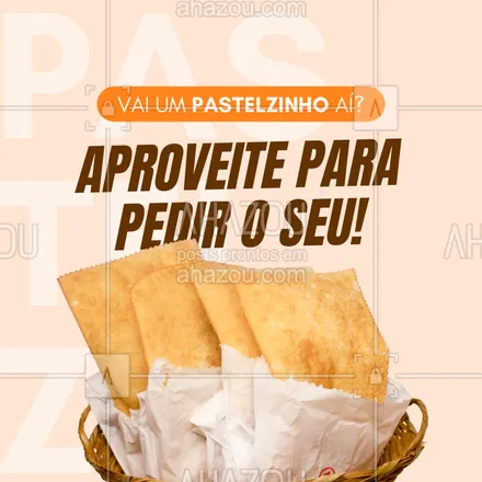 posts, legendas e frases de pastelaria  para whatsapp, instagram e facebook: Pastelzinho quentinho alegra qualquer pessoa, faça já seu pedido. 😋 #ahazoutaste #amopastel #pastel #pastelaria #pastelrecheado 