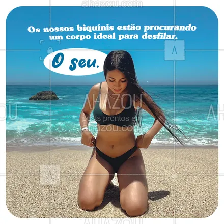 posts, legendas e frases de moda feminina para whatsapp, instagram e facebook: 👙 Você está preparada para desfilar esse corpão? 

Os nossos biquínis sabem que sim. Venha conhecer as nossas peças de moda praia. 😊

#Biquíni #ModaPraia #Moda #Praia #Piscina #Cachoeira #AhazouFashion 
