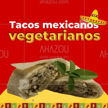 posts, legendas e frases de cozinha mexicana para whatsapp, instagram e facebook: Já pensou: tacos vegetarianos? ?
Aqui você encontra! Pede o seu! ? #ahazoutaste #comidamexicana #cozinhamexicana #vivamexico #texmex #veg#vegetariano #tacos #ahazoutaste 