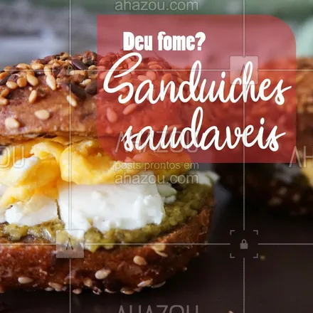 posts, legendas e frases de saudável & vegetariano para whatsapp, instagram e facebook: Peça já o seu sanduíche saudável e mate sua fome! ? #sanduiche #comidasaudavel #ahazou #alimentaçao #saudavel #lanchesaudavel
