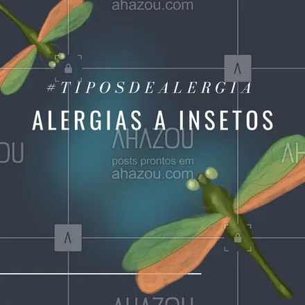 posts, legendas e frases de assuntos variados de Saúde e Bem-Estar para whatsapp, instagram e facebook: Os insetos que mais causam alergias são formigas, carrapatos, pulgas, abelhas, pernilongos e mosquitos. E no geral, esse tipo de alergia costuma ser mais comum entre crianças até 10 anos. Os sintomas desse tipo de alergia são lesões na pele e o aparecimento de “bolinhas” sobre a área avermelhada. E dependendo, toda a área do corpo pode ficar vermelha e inchada. Por isso, evite coçar pois pode abrir feridas, infeccionar e virar cicatrizes. #alergias #tiposdealergia #alergiaainsetos #insetos 
 #AhazouSaude #bemestar  #cuidese  #qualidadedevida  #saude  #viverbem 