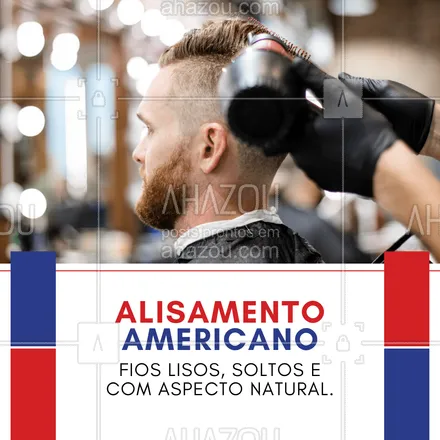 posts, legendas e frases de barbearia para whatsapp, instagram e facebook: Pensando em mudar o visual? Agende o seu alisamento americano! 😎👊
#alisamento #alisamentocapilar #AhazouBeauty #barbeirosbrasil  #barbeiro  #barberShop  #barbearia 