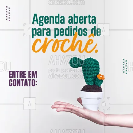 posts, legendas e frases de costura & reparos para whatsapp, instagram e facebook: Quer garantir uma peça de crochê, uma lembrancinha ou uma pelúcia? Aproveite nossa agenda aberta para fazer o seu pedido e presentear quem você mais ama! #AhazouFashion #costuraereparos  #costureira  #encomendas  #fashion  #modasustentavel  #reparos 