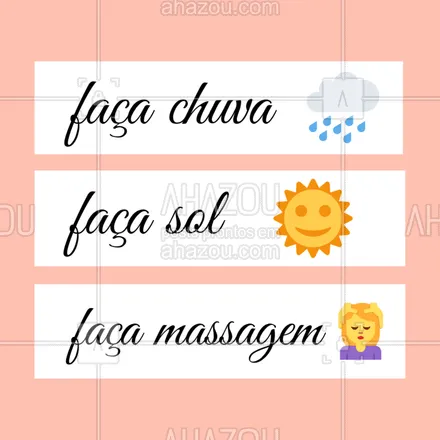 posts, legendas e frases de massoterapia para whatsapp, instagram e facebook: Que tal aproveitar este início de semana para agendar a sua massagem?
#massagem #ahazou #relax