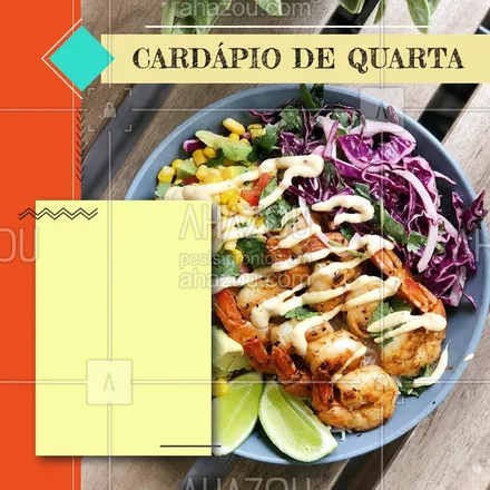 posts, legendas e frases de à la carte & self service para whatsapp, instagram e facebook: Venha conhecer e almoçar em nosso restaurante! ?? Confira nosso cardápio de hoje. #Restaurante #Ahazou #Almoço 