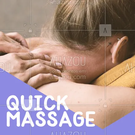 posts, legendas e frases de massoterapia para whatsapp, instagram e facebook: 20 minutinhos que vão fazer TODA a diferença na sua semana! Agende já sua quick massage. #massagem #quickmassage #ahazou