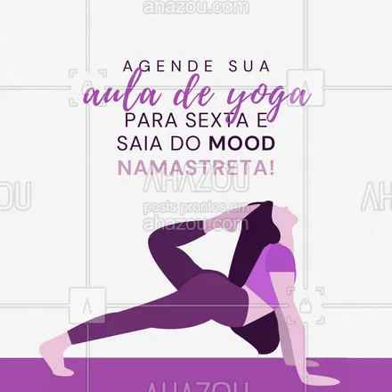 posts, legendas e frases de yoga para whatsapp, instagram e facebook: Encontre a paz interior e equilibre os seus chacras nessa sexta-feira!  #AhazouSaude #meditation  #namaste  #yoga 