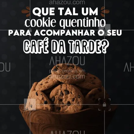 posts, legendas e frases de padaria, confeitaria, cafés para whatsapp, instagram e facebook: São diversas opções esperando por você! 😉 
#cookie #biscoito #ahazoutaste  #bakery  #confeitaria 