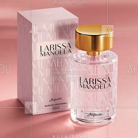 posts, legendas e frases de jequiti para whatsapp, instagram e facebook: O novo perfume da Larissa Manoela tem uma linda e exclusiva decoração que traz as suas iniciais "LM". Sua fragrância tem uma saída floral super feminina e um fundo envolvente com notas amadeiradas e adocicadas que fazem com que o perfume dure por muito tempo. Tem frete grátis! 💖 @larissamanoela 

#LarissaManoelaPorJequiti #ahazourevenda #ahazoujequiti