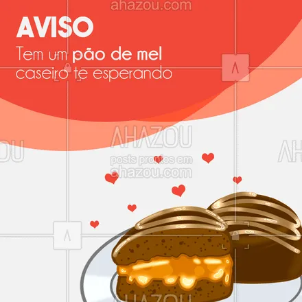 posts, legendas e frases de doces, salgados & festas para whatsapp, instagram e facebook: Espero que você não seja o tipo de pessoa que deixa o seu pão de mel esperando. ? #ahazoutaste  #docinhos #pãodemel #caseiro 