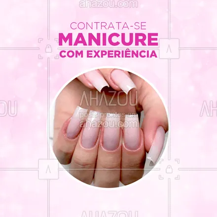 posts, legendas e frases de manicure & pedicure para whatsapp, instagram e facebook: TEM VAGA ?
Para maiores informações entre em contato com a gente!

#vaga #ahazou #manicure
