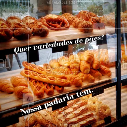 posts, legendas e frases de padaria para whatsapp, instagram e facebook: Diversos tipos de pães doces e salgados, recheados, que dão água na boca. Venha correndo para nossa padaria e não deixe sua vontade esfriar, pois o pão está quentinho te esperando. Venha e comprove. (inserir número)
 #cafedamanha  #padaria #ahazoutaste #padariaartesanal  #panificadora  #pãoquentinho 