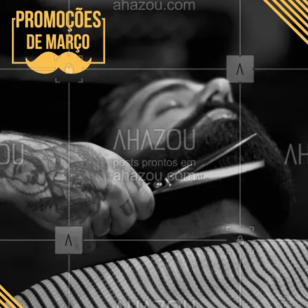 posts, legendas e frases de barbearia para whatsapp, instagram e facebook: Confere só os precinhos especiais desse mês! #barbearia #barba #ahazou #promoçao #promocional #promoçoesdomes