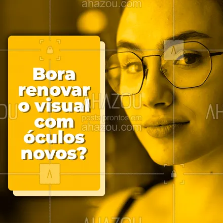 posts, legendas e frases de óticas  para whatsapp, instagram e facebook: Aqui temos os óculos perfeitos pra você renovar o visual. Aproveite! ? #óculos #glasses #AhazouÓticas 
