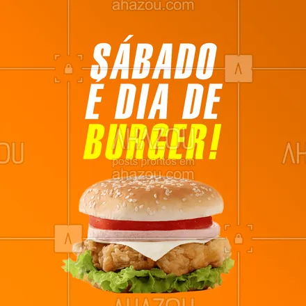 posts, legendas e frases de hamburguer para whatsapp, instagram e facebook: Que tal um burger neste Sábado em ? ?
#sabado #ahazou #burger