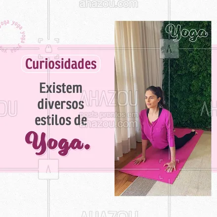 posts, legendas e frases de yoga para whatsapp, instagram e facebook: Você sabia disso?
Não existe um estilo só, e cada estilo tem sua caracterísca e grau de dificuldade.
Confira os principais:
- Iyengar
- Kundalini
- Vinyasa Flow
- Hatha
- Ashtanga Vinyasa Yoga
Gostou da informação? Deixe seu comentário.
#AhazouSaude #curiosidades #yoga #pratica #saude #bemestar  #yogalife  #yogainspiration 