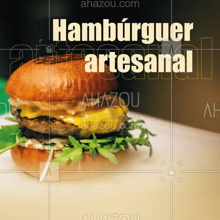 posts, legendas e frases de hamburguer para whatsapp, instagram e facebook: O hambúrguer artesanal tem uma receita simples e original, agregada com técnicas caseiras e bem diferentes dos famosos fast foods. ? #hamburguer #ahazou #Hamburgueria