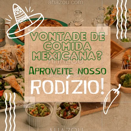 posts, legendas e frases de cozinha mexicana para whatsapp, instagram e facebook: Não passe vontade! Aproveite nosso rodízio! ? #ahazoutaste  #comidamexicana #nachos #cozinhamexicana #vivamexico #texmex #pedido #rodízio