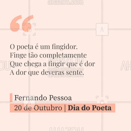 posts, legendas e frases de posts para todos para whatsapp, instagram e facebook: Hoje é dia de homenagear aqueles que vivem suas emoções através da poesia! Hoje é dia do poeta/poetisa. #diadopoeta #poetisa  #ahazou 