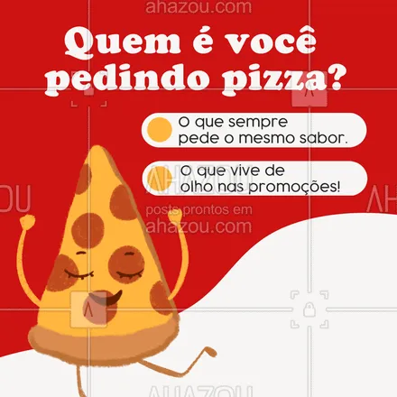 posts, legendas e frases de pizzaria para whatsapp, instagram e facebook: 🍕E aí, qual emoji te representa na hora de pedir pizza? Deixa aqui nos comentários! 👇#ahazoutaste #enquete #pedido #interação #clientes #pizza  #pizzalife  #pizzalovers  #pizzaria #emoji