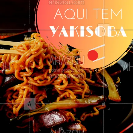 posts, legendas e frases de cozinha japonesa para whatsapp, instagram e facebook: Vem experimentar o melhor Yakisoba da região! #yakisoba #ahazou #comidajaponesa